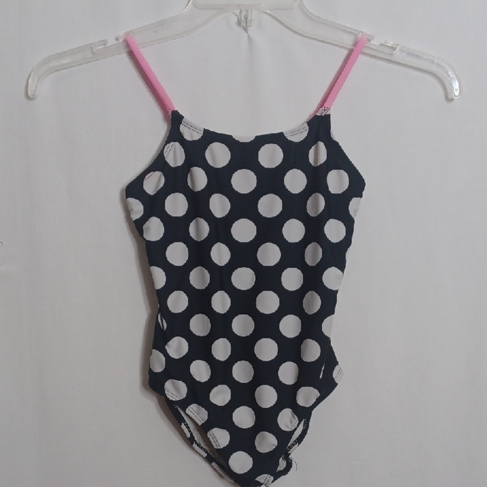 OP Monochrome Polka Dot Swimwear Girls Medium 7-8